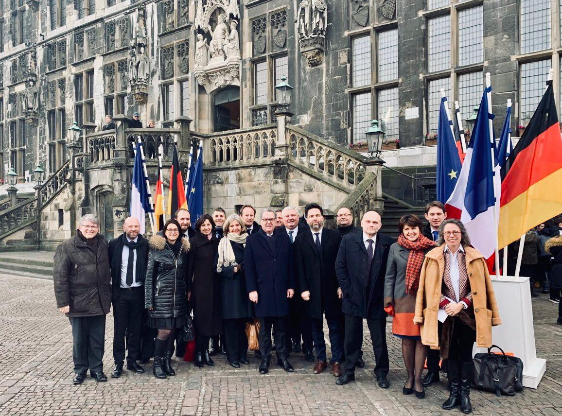 Aachen, délégation parlementaire, Traité Aix-la-Chapelle, Allemagne le 22.01.19
