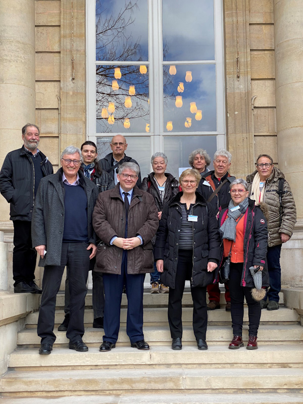 Le membres du théâtre de Lichtenberg en visite à l'Assemblée nationale le 14.02.22